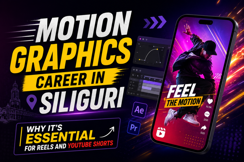 Motion Graphics Course Siliguri student working in After Effects